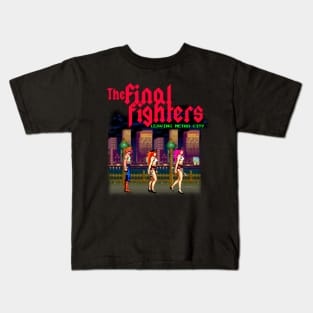 The Final Fighters: Leaving Metro City (parody video game design) Kids T-Shirt